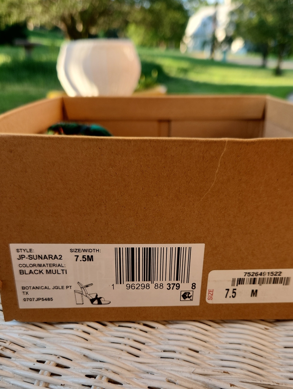 New Jessica Simpson Multicolor Tropical Knot Heels Sz 7.5 - Picture 10 of 10